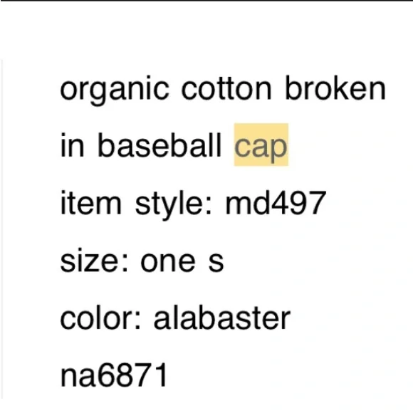 Madewell organic cotton broken in baseball cap - Picture 2 of 6